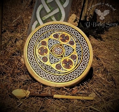 Šamanský keltský bubon Špirály, 40 cm