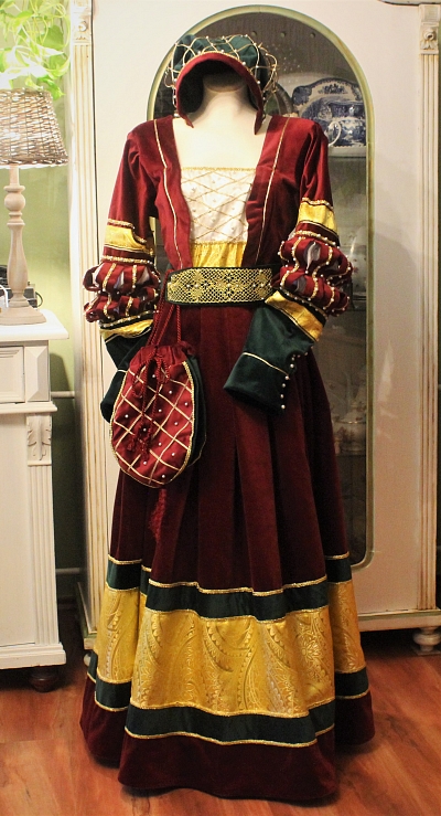 Renesančné šaty, 15. storočie, zamat
